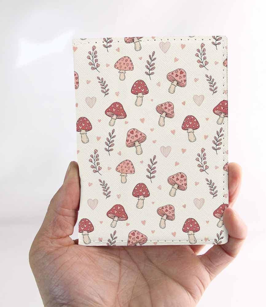 Indoor Plants Passport Holder for Travel Wall Wood Panels Flower Leaf PU Leather Passport Cover Wallet Cute Passport Card Holder for Women and Men
