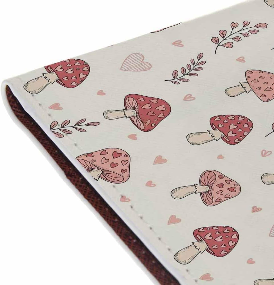 Indoor Plants Passport Holder for Travel Wall Wood Panels Flower Leaf PU Leather Passport Cover Wallet Cute Passport Card Holder for Women and Men