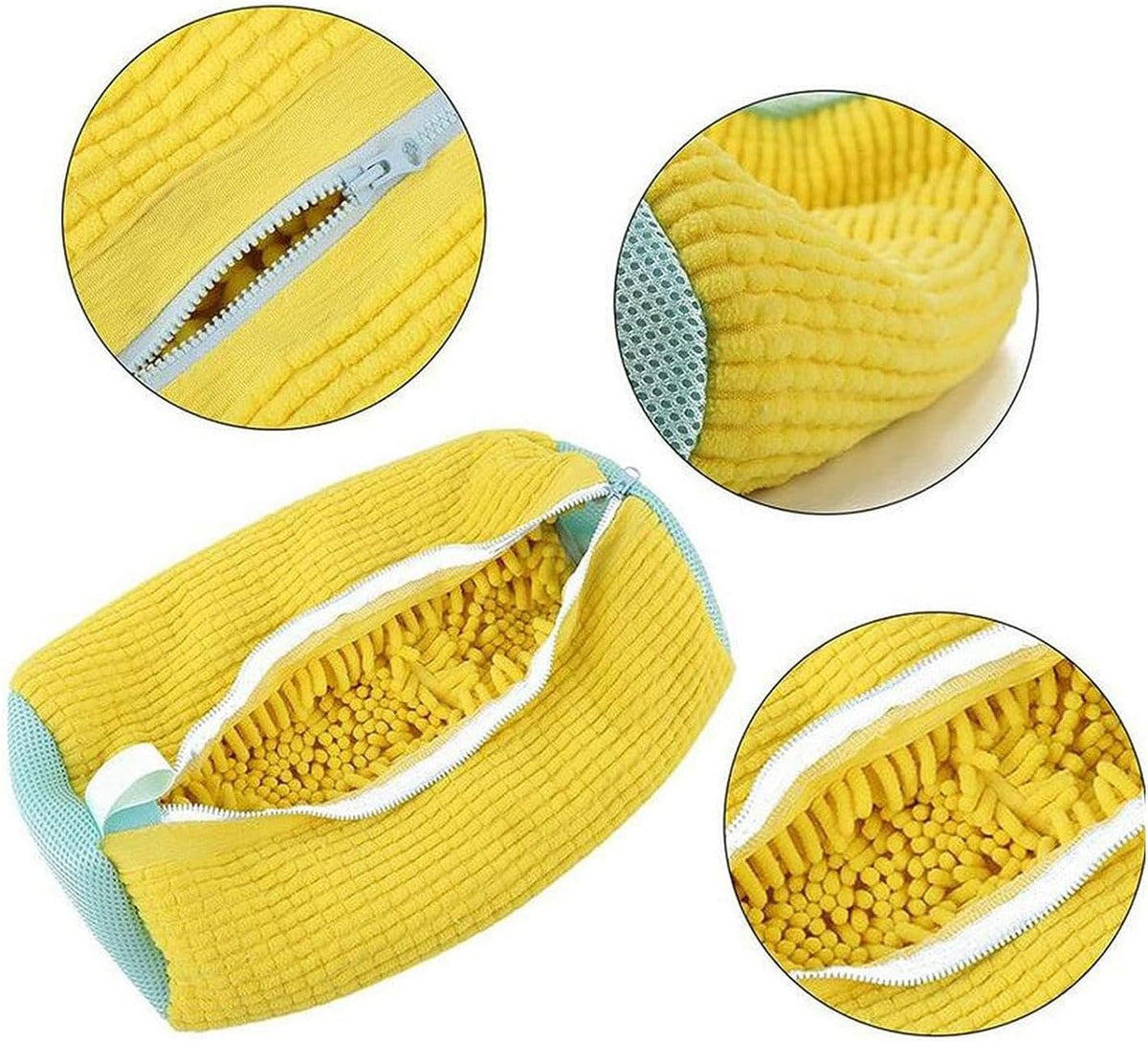 Shoe Washing Machine Bag Sole suds Magic Bag Laundry Shoes Bag (2pc Yellow)