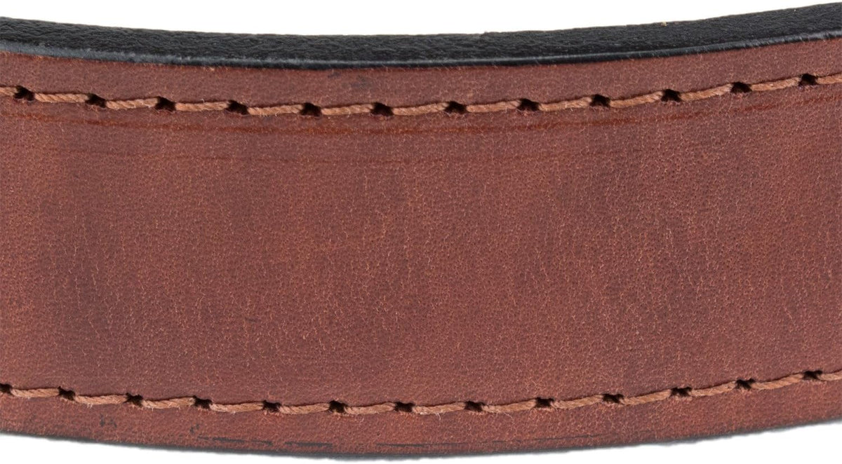 Hidden Money Pocket Travel Leather Belt (Size 38, Brown)
