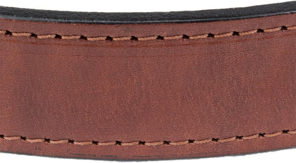 Hidden Money Pocket Travel Leather Belt (Size 38, Brown)