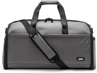 Halfday Convertible 2-in-1 Premium Garment Duffel Weekender Bag 45L: Wrinkle-Free Travel (Hanging Suit Compartment, Shoe Pockets, Trolley Sleeve), Balistic Nylon Carry-on, Jet