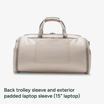Halfday Convertible 2-in-1 Premium Garment Duffel Weekender Bag 45L: Wrinkle-Free Travel (Hanging Suit Compartment, Shoe Pockets, Trolley Sleeve), Balistic Nylon Carry-on, Jet
