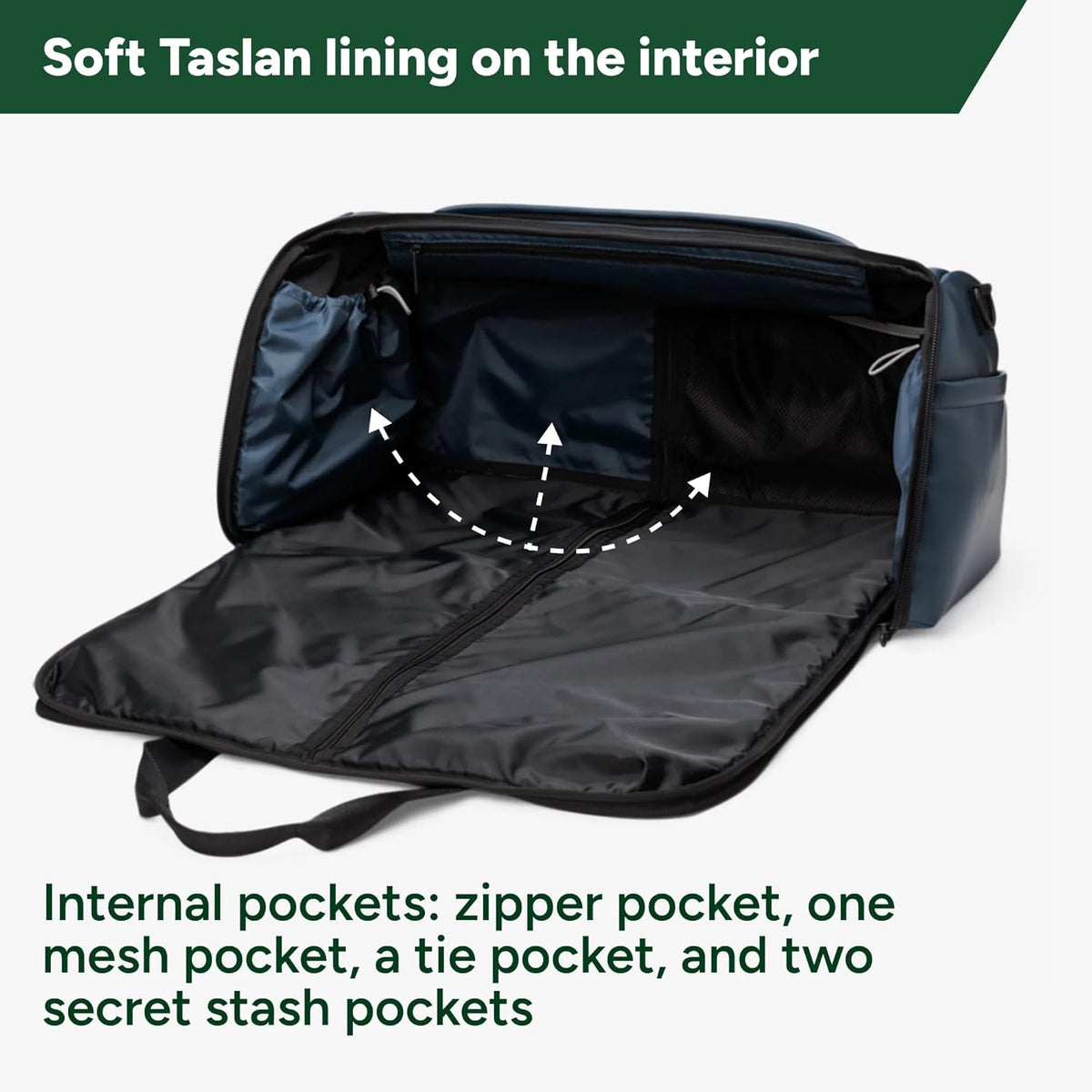 Halfday Convertible 2-in-1 Premium Garment Duffel Weekender Bag 45L: Wrinkle-Free Travel (Hanging Suit Compartment, Shoe Pockets, Trolley Sleeve), Balistic Nylon Carry-on, Jet