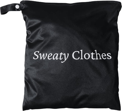 Wet Bag for Sweaty Gym Clothes - Waterproof, Smell Proof, Machine Washable Sweat Bags for Dirty Workout Gear - Dry Bags for Gym, Sports, Yoga - Laundry On The Go, Travel Organizer 12.6" x 14.6"