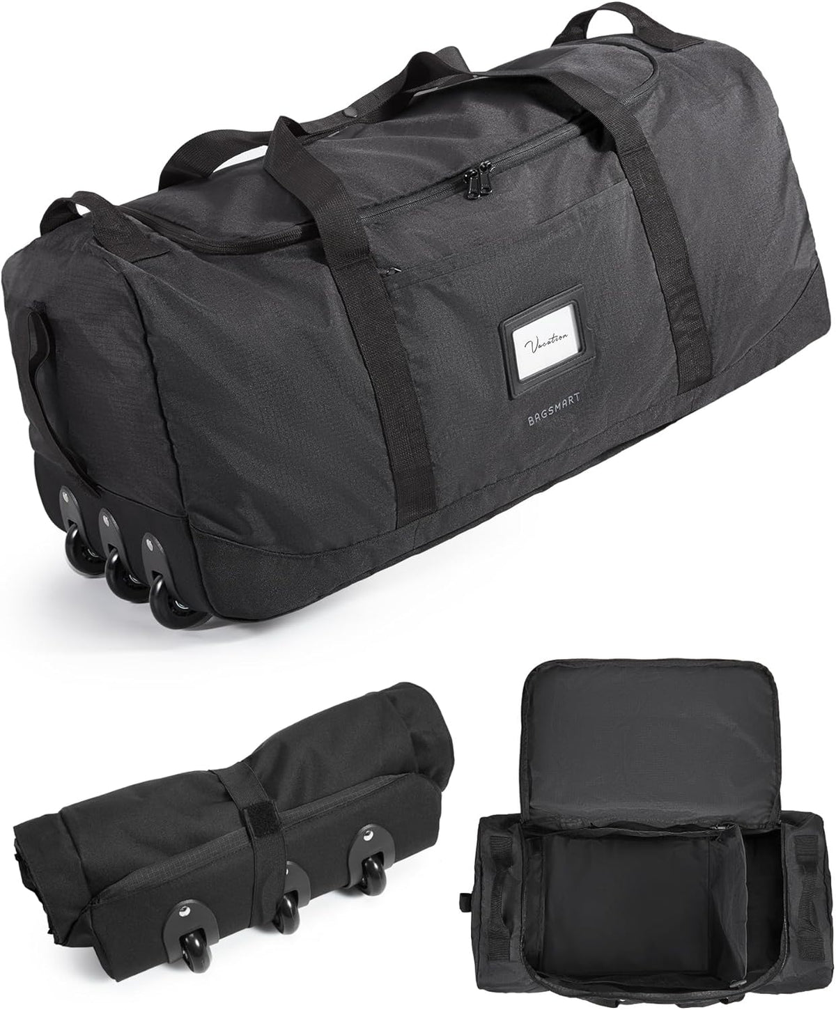 83L Foldable Travel Bag, Large Duffle Bag for Travel, Weekender Duffel Luggage Bag for Sport College Camping, Water Resistant, Brown