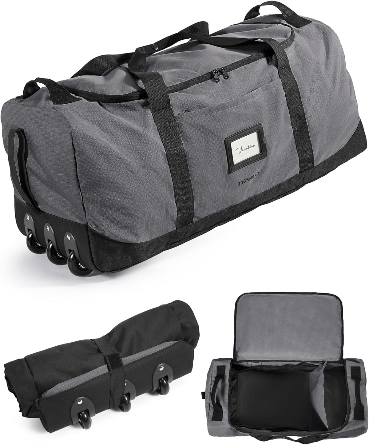 83L Foldable Travel Bag, Large Duffle Bag for Travel, Weekender Duffel Luggage Bag for Sport College Camping, Water Resistant, Brown