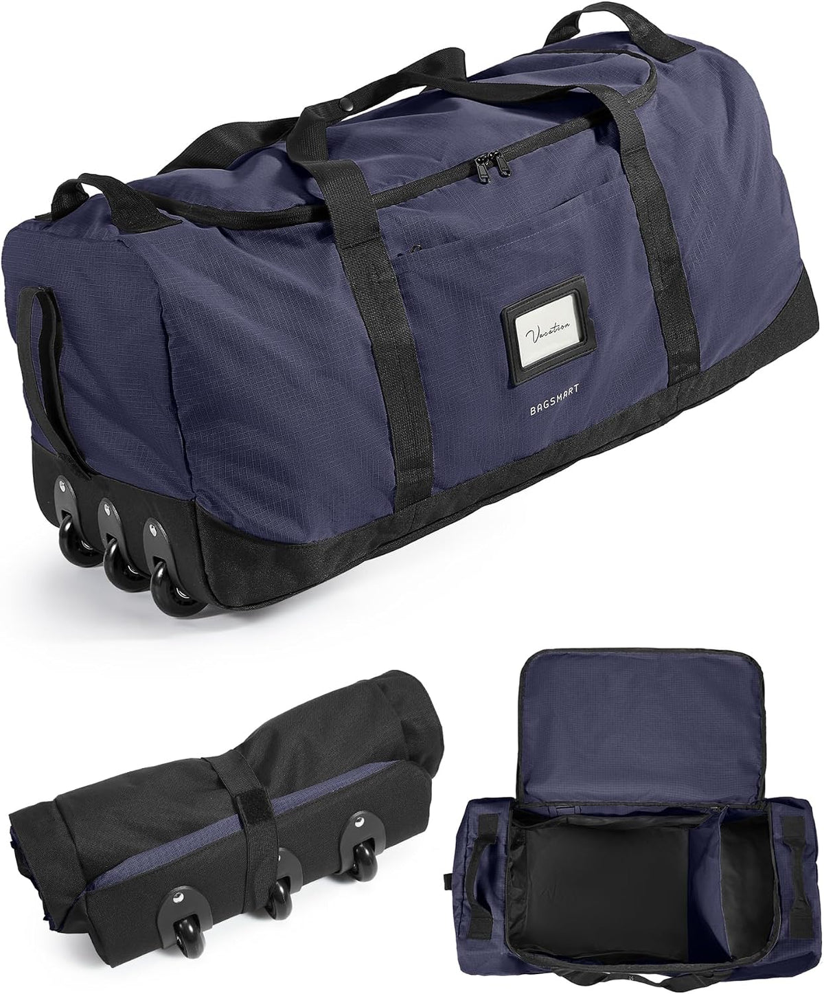 83L Foldable Travel Bag, Large Duffle Bag for Travel, Weekender Duffel Luggage Bag for Sport College Camping, Water Resistant, Brown