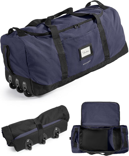 83L Foldable Travel Bag, Large Duffle Bag for Travel, Weekender Duffel Luggage Bag for Sport College Camping, Water Resistant, Brown