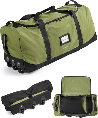 83L Foldable Travel Bag, Large Duffle Bag for Travel, Weekender Duffel Luggage Bag for Sport College Camping, Water Resistant, Brown