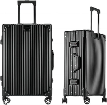 Carry On Luggage with Spinner Wheels, PC Hard Shell Zipperless Suitcase with Aluminum Frame and TSA Locks, 22x14x9 Airline Approved Lightweight Luggage for Business Travel (White, 20 Inch)