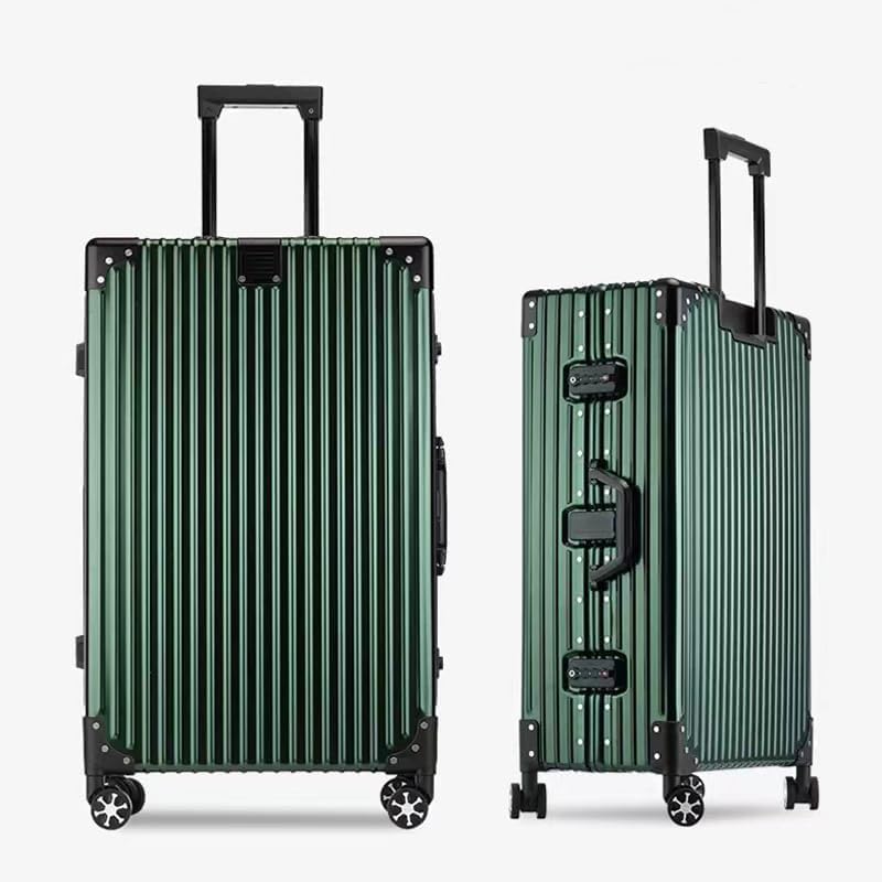 Carry On Luggage with Spinner Wheels, PC Hard Shell Zipperless Suitcase with Aluminum Frame and TSA Locks, 22x14x9 Airline Approved Lightweight Luggage for Business Travel (White, 20 Inch)