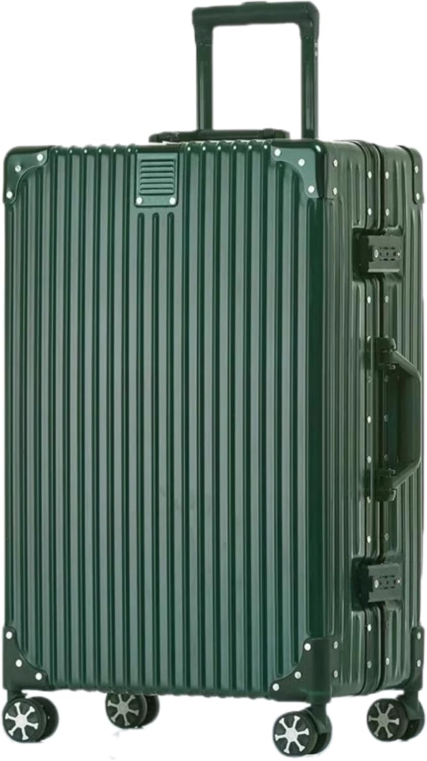 Carry On Luggage with Spinner Wheels, PC Hard Shell Zipperless Suitcase with Aluminum Frame and TSA Locks, 22x14x9 Airline Approved Lightweight Luggage for Business Travel (White, 20 Inch)