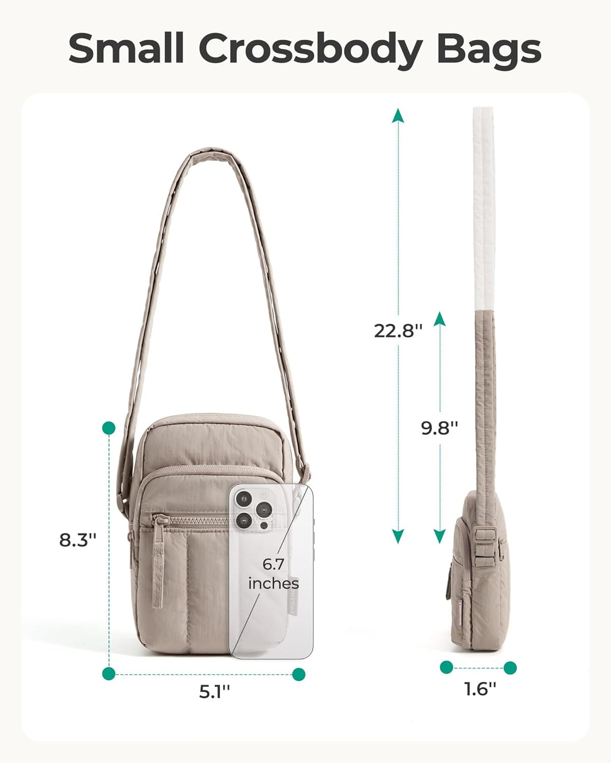 Crossbody Bags for Women, Mini Cell Phone Cross body Purses Travel Wallet with RFID Blocking Card Slots