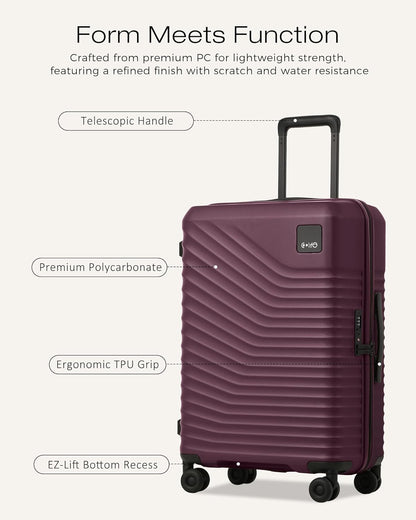 Carry On Luggage Expandable Hardside Upgrade PC Durable Lightweight Travel Suitcases with Dual Spinner Wheels & TSA Lock (Black, Carry-On 20-Inch)