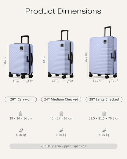 Carry On Luggage Expandable Hardside Upgrade PC Durable Lightweight Travel Suitcases with Dual Spinner Wheels & TSA Lock (Black, Carry-On 20-Inch)