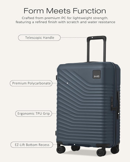 Carry On Luggage Expandable Hardside Upgrade PC Durable Lightweight Travel Suitcases with Dual Spinner Wheels & TSA Lock (Black, Carry-On 20-Inch)