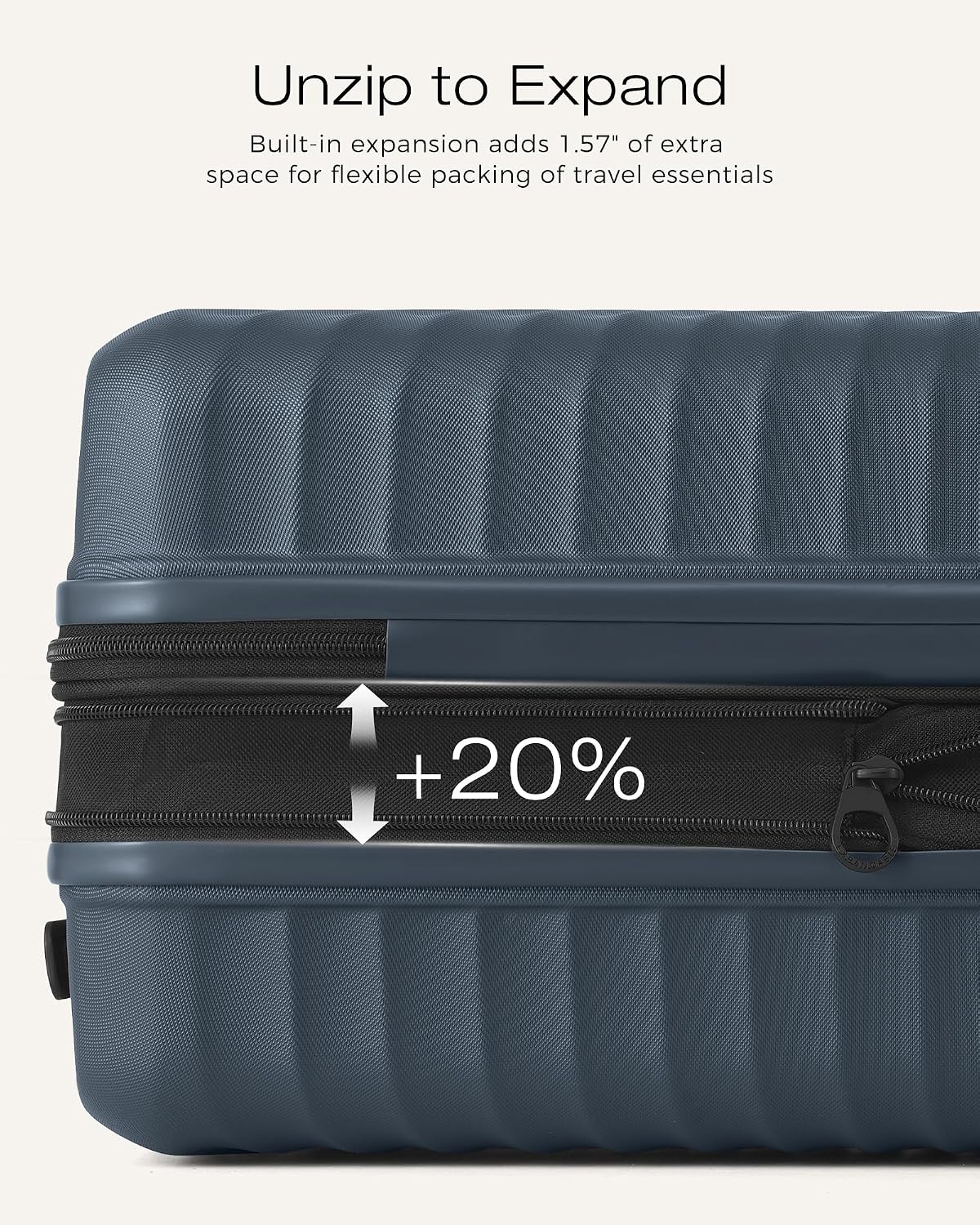 Carry On Luggage Expandable Hardside Upgrade PC Durable Lightweight Travel Suitcases with Dual Spinner Wheels & TSA Lock (Black, Carry-On 20-Inch)