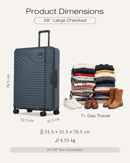 Carry On Luggage Expandable Hardside Upgrade PC Durable Lightweight Travel Suitcases with Dual Spinner Wheels & TSA Lock (Black, Carry-On 20-Inch)