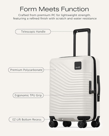 Carry On Luggage Expandable Hardside Upgrade PC Durable Lightweight Travel Suitcases with Dual Spinner Wheels & TSA Lock (Black, Carry-On 20-Inch)