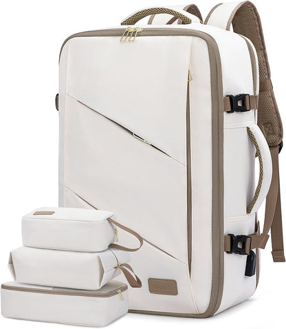 Travel Carry on Backpack for Men Women,Expandable 40L Extra Large Travel Laptop Backpack,Water Resistant Durable TSA Airline Approved Business College Carry on Bag Fit 17 Inch Computer,3 Pcs