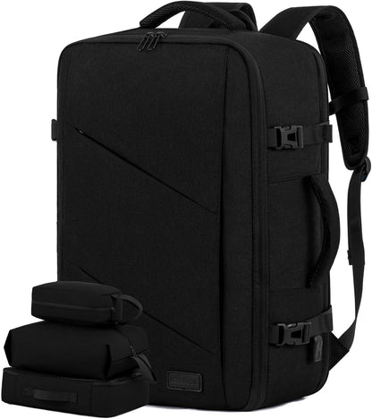 Travel Carry on Backpack for Men Women,Expandable 40L Extra Large Travel Laptop Backpack,Water Resistant Durable TSA Airline Approved Business College Carry on Bag Fit 17 Inch Computer,3 Pcs