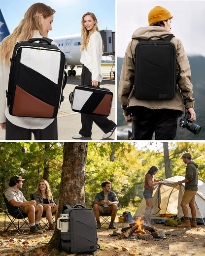 Travel Carry on Backpack for Men Women,Expandable 40L Extra Large Travel Laptop Backpack,Water Resistant Durable TSA Airline Approved Business College Carry on Bag Fit 17 Inch Computer,3 Pcs