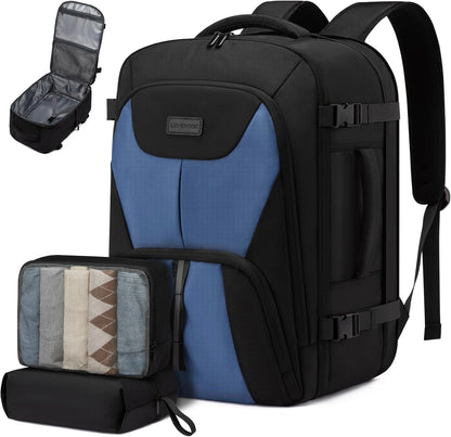 Travel Carry on Backpack for Men Women,Expandable 40L Extra Large Travel Laptop Backpack,Water Resistant Durable TSA Airline Approved Business College Carry on Bag Fit 17 Inch Computer,3 Pcs