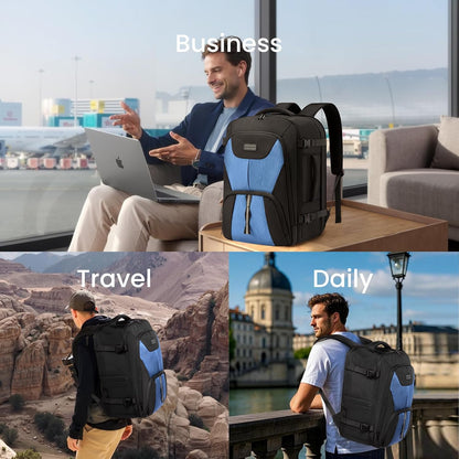 Travel Carry on Backpack for Men Women,Expandable 40L Extra Large Travel Laptop Backpack,Water Resistant Durable TSA Airline Approved Business College Carry on Bag Fit 17 Inch Computer,3 Pcs