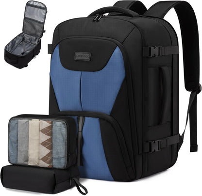 Travel Carry on Backpack for Men Women,Expandable 40L Extra Large Travel Laptop Backpack,Water Resistant Durable TSA Airline Approved Business College Carry on Bag Fit 17 Inch Computer,3 Pcs