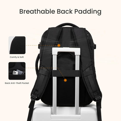 Travel Carry on Backpack for Men Women,Expandable 40L Extra Large Travel Laptop Backpack,Water Resistant Durable TSA Airline Approved Business College Carry on Bag Fit 17 Inch Computer,3 Pcs