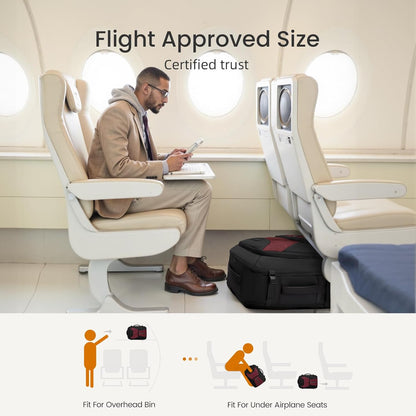 Travel Carry on Backpack for Men Women,Expandable 40L Extra Large Travel Laptop Backpack,Water Resistant Durable TSA Airline Approved Business College Carry on Bag Fit 17 Inch Computer,3 Pcs