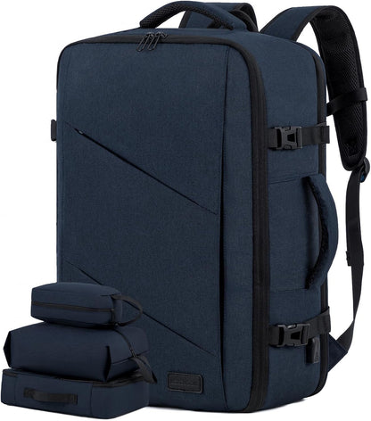 Travel Carry on Backpack for Men Women,Expandable 40L Extra Large Travel Laptop Backpack,Water Resistant Durable TSA Airline Approved Business College Carry on Bag Fit 17 Inch Computer,3 Pcs