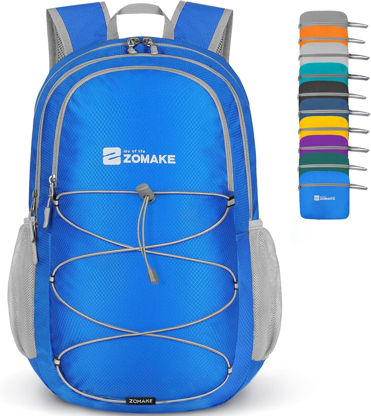 Lightweight Packable Backpack 35L, Foldable Backpacks Water Resistant Collapsible Light Daypack for Hiking(Silver Grey)