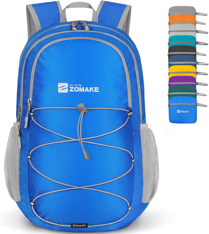 Lightweight Packable Backpack 35L, Foldable Backpacks Water Resistant Collapsible Light Daypack for Hiking(Silver Grey)
