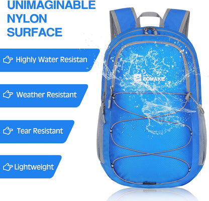 Lightweight Packable Backpack 35L, Foldable Backpacks Water Resistant Collapsible Light Daypack for Hiking(Silver Grey)