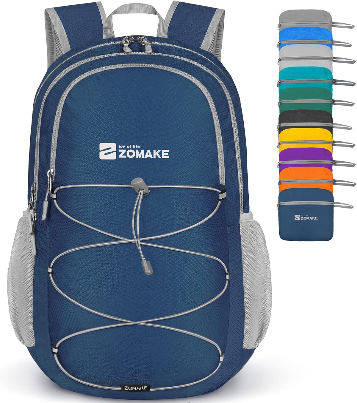 Lightweight Packable Backpack 35L, Foldable Backpacks Water Resistant Collapsible Light Daypack for Hiking(Silver Grey)