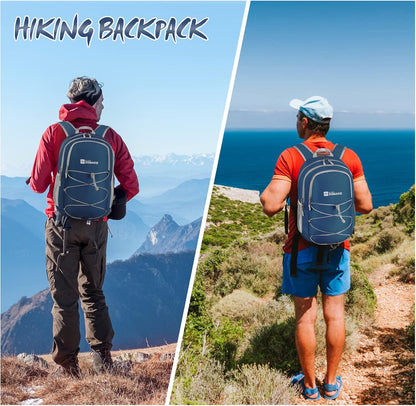 Lightweight Packable Backpack 35L, Foldable Backpacks Water Resistant Collapsible Light Daypack for Hiking(Silver Grey)