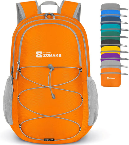 Lightweight Packable Backpack 35L, Foldable Backpacks Water Resistant Collapsible Light Daypack for Hiking(Silver Grey)