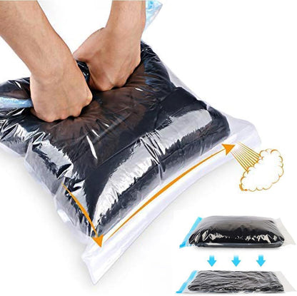 Compression Bags - Travel Accessories - 10 Pack Space Saver Bags - No Vacuum or Pump Needed - Storage Bags for Travel Essentials - Home Packing-Organizers