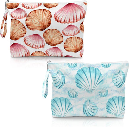 Wet Bag, 2 Pack Travel Vacation Reusable Waterproof Dry Wet Zipper Organizer for Weekend Getaway Beach Trip Gym Daily Toiletry Storage