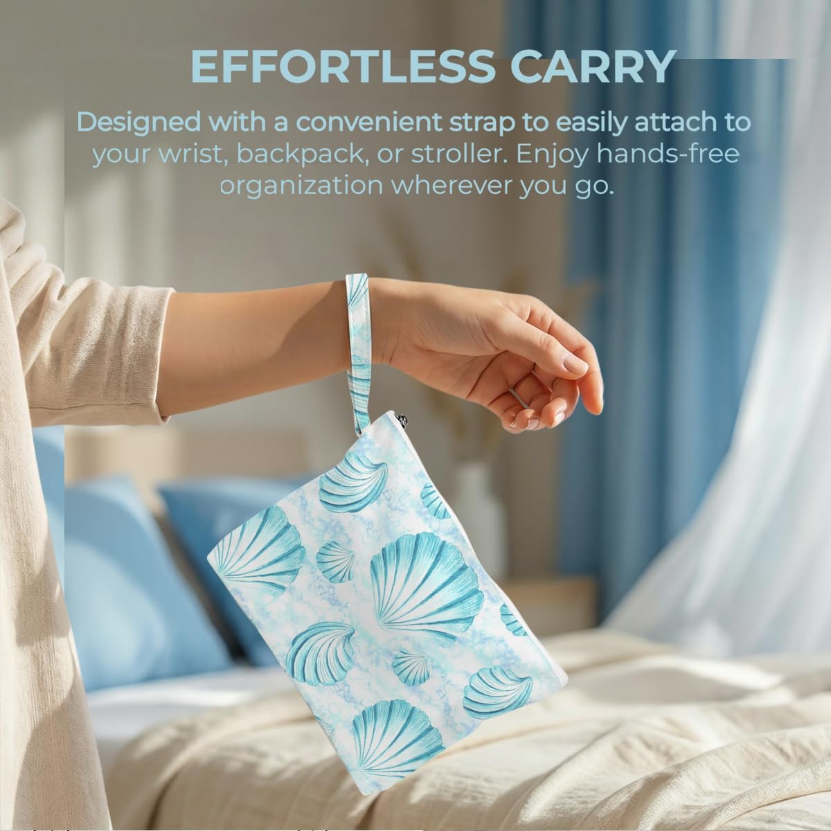 Wet Bag, 2 Pack Travel Vacation Reusable Waterproof Dry Wet Zipper Organizer for Weekend Getaway Beach Trip Gym Daily Toiletry Storage