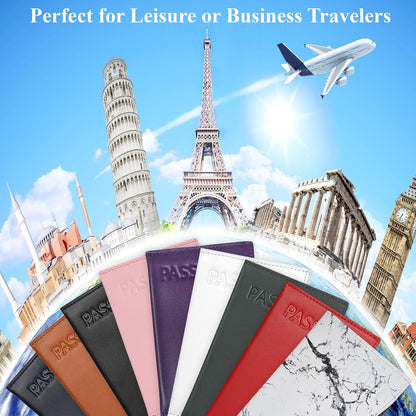 RFID Passport Holder Women Men RFID Blocking Travel Passport Wallet Case Genuine Leather Passport Cover porta pasaporte