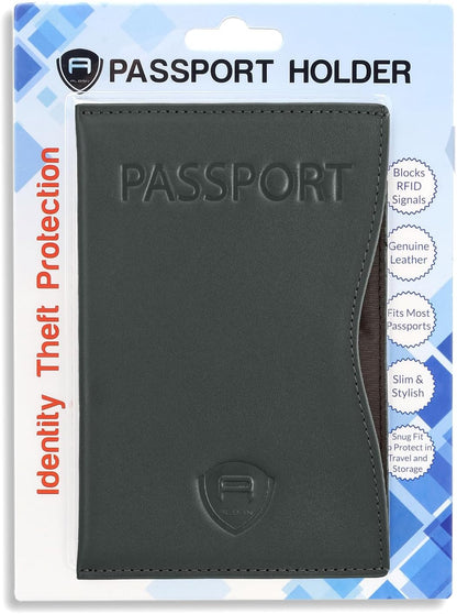 RFID Passport Holder Women Men RFID Blocking Travel Passport Wallet Case Genuine Leather Passport Cover porta pasaporte