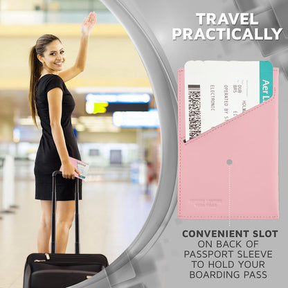 RFID Passport Holder Women Men RFID Blocking Travel Passport Wallet Case Genuine Leather Passport Cover porta pasaporte
