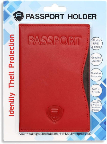 RFID Passport Holder Women Men RFID Blocking Travel Passport Wallet Case Genuine Leather Passport Cover porta pasaporte