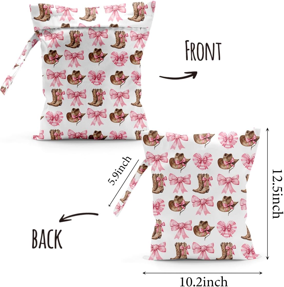 Waterproof Cloth Diaper Wet Dry Bag Reusable Travel Beach Pool Wet Bags | Daycare Soiled Toddler Items Yoga Gym Bag for Swimsuits Wet Clothes Bags - Pink Coastal Pattern