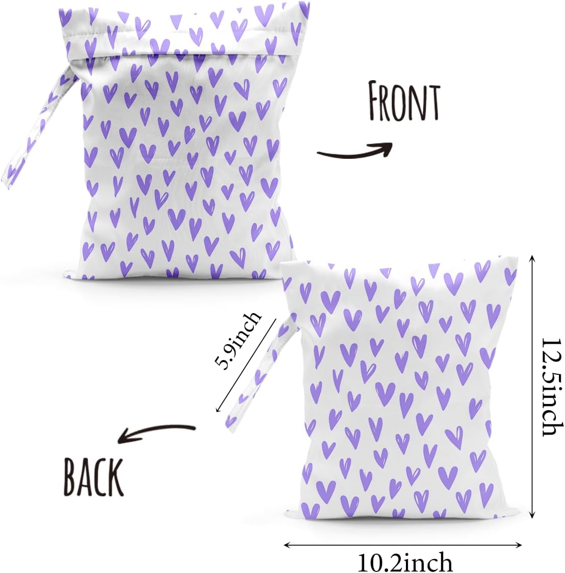 Waterproof Cloth Diaper Wet Dry Bag Reusable Travel Beach Pool Wet Bags | Daycare Soiled Toddler Items Yoga Gym Bag for Swimsuits Wet Clothes Bags - Pink Coastal Pattern