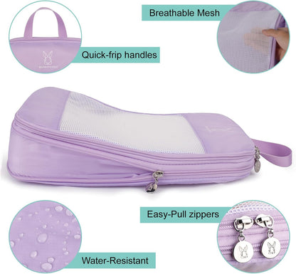 6/8 Sets Compression Packing Cubes for Travel, Portable Zipper Packing Cube for Cloting, Expandable Space Saver Storage Luggage Organizer Bags for Suitcases