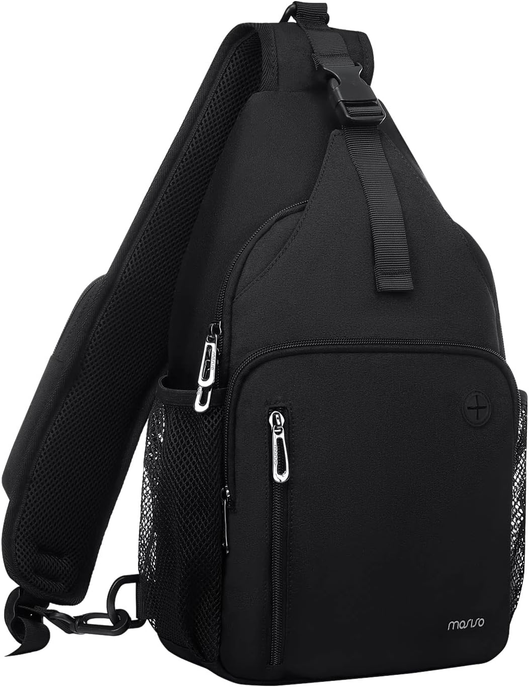 Sling Backpack Bag, Crossbody Shoulder Bag Travel Hiking Daypack Chest Bag with Front Square Pocket&USB Charging Port